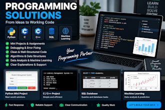 help with python, c programming, machine learning and automation projects
