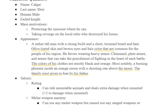 write character backstories and short stories