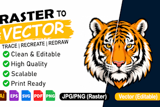 convert raster images to clean editable vector files