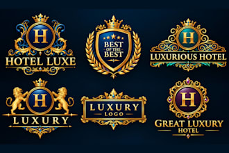 design luxury heraldic coat of arms logo
