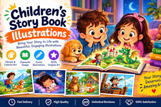 do children story book illustration picture story book illustration book cover