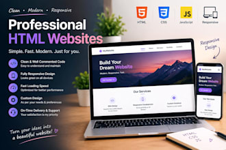 create a responsive HTML CSS website