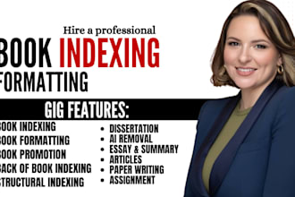 create a professional back of book index for your nonfiction book