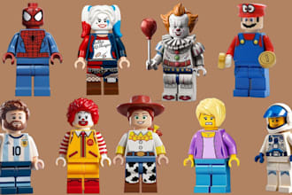 design 3d lego model 3d toy 3d sculpt lego moc action figure for 3d printing