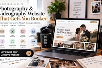 design photography website, drone videography, wedding and event planner website