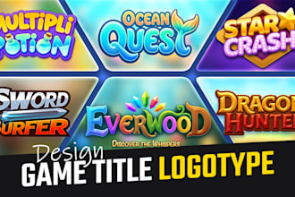 design game title logotype for your games