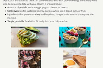 provide an easy breakfast guide for busy workdays