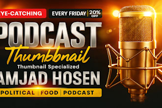 attractive clickbit youtube thumbnail, podcast thumbnail