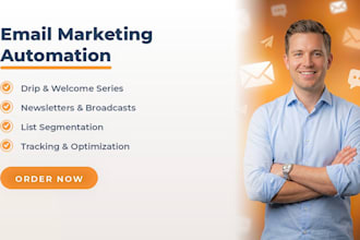 set up email marketing automation, drip campaigns and flows