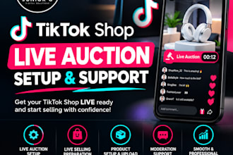 setup tiktok shop live auction and live selling professionally