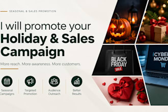 promote halloween, christmas, black friday, sales offer, cyber monday, valentine