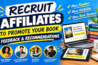 recruit affiliates to promote your book feedback and recommendations