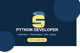 be your python django developer for custom web development