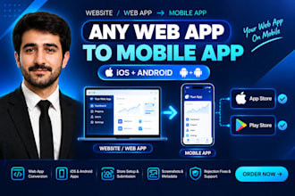 convert your web app or website to ios and android mobile app