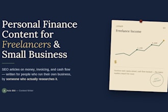 write SEO articles on personal finance for small business