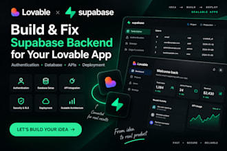 build supabase backend, authentication and database for your web app