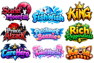 design and custom kawaii logo for vtuber and twitch streamers