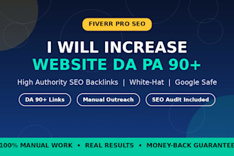 increase website da pa 90 plus with high authority SEO backlinks
