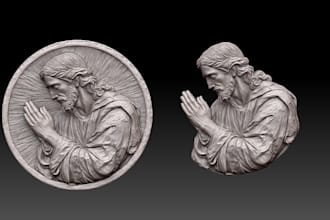 custom 3d coin, challenge coin, medalion and bas relief stl for 3d printing