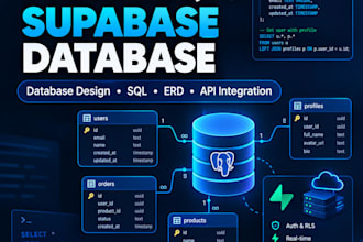 design and build a postgresql or supabase database