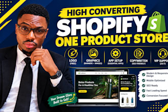 build shopify one product store, niche shop sales landing page, shopify funnel