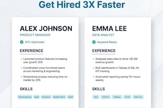 write professional ats CV, resume and cover letter design