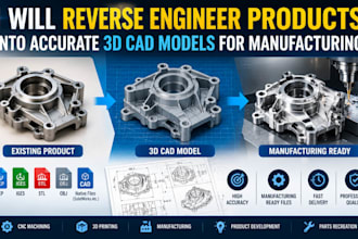 reverse engineer products into accurate 3d cad models for  manufacturing
