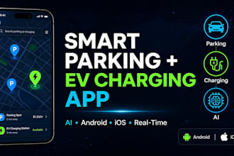 build an ai android smart parking app with ev charging system