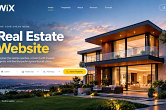 design wix real estate website for realtor property listings  lead