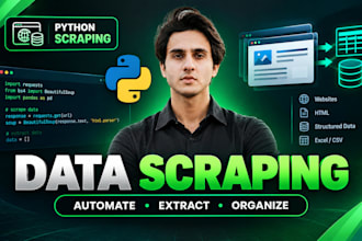 do python web scraping, lead scraping ,google map scraping, data scraping
