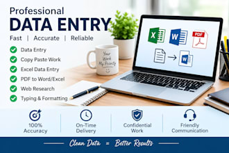 do accurate data entry and copy paste work