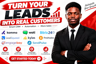 setup kommo wati bitrix24 leadsquared kylas freshsales engagebay crm sendpulse
