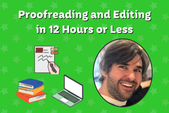proofread and edit your document in 12 hours