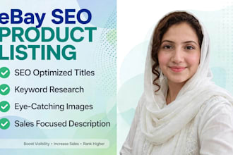 do ebay product listing with seo optimized title and description