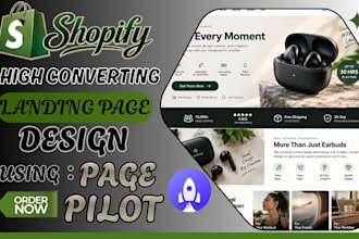 create a high converting shopify landing page with pagepilot