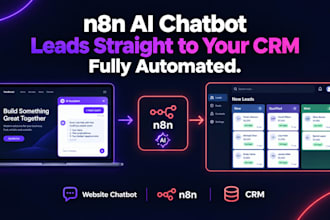 build n8n ai chatbot and n8n automation for lead generation and crm