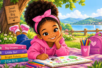 illustrate 2d children book illustration and storybook art