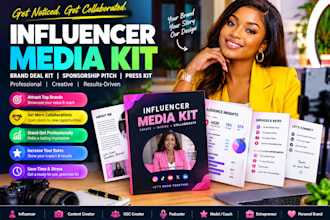 create influencer media kit brand deal kit sponsorship pitch and press kit
