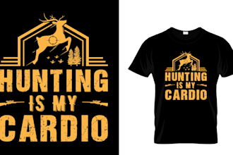 design custom hunting t shirt design and outdoor apparel graphic