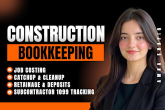 do construction bookkeeping in quickbooks online for USA