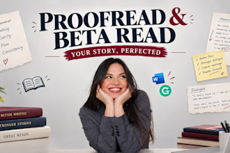professionally proofread and beta read your manuscript