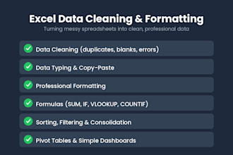 clean, organize, and format your excel data