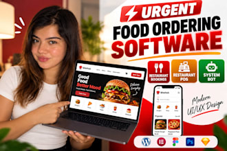 build urgent food ordering software with bookings restaurant pos and system bot