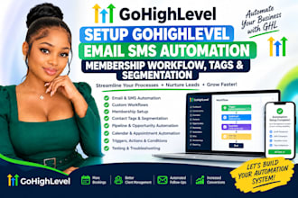 setup gohighlevel email SMS automation membership workflow tags and segmentation