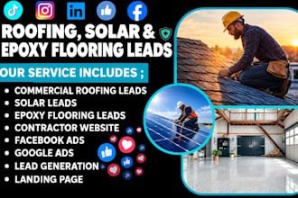 commercial roofing leads solar epoxy flooring contractor website