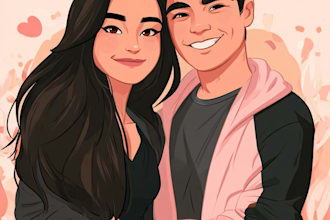 make couple portrait illustration