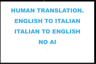 perform a completely human translation