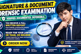 do forensic document examination, signature verification and forgery detection
