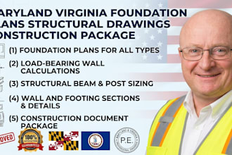 maryland virginia foundation plans structural drawings construction package