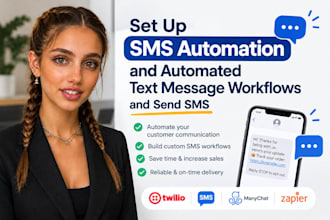 set up sms automation and automated text message workflows and send sms